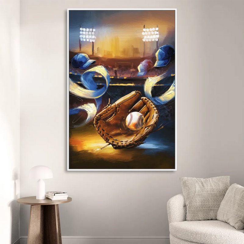 Glendale Brewers Fan Spirit Living Room - White Canvas Wall Art