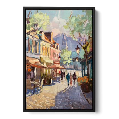 Glendale Downtown Charm Front - Black Canvas Wall Art