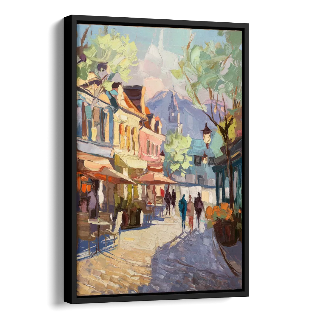 Glendale Downtown Charm Side - Black Canvas Wall Art