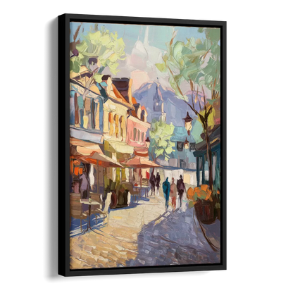 Glendale Downtown Charm Side - Black Canvas Wall Art
