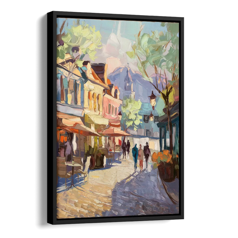 Glendale Downtown Charm Side - Black Canvas Wall Art