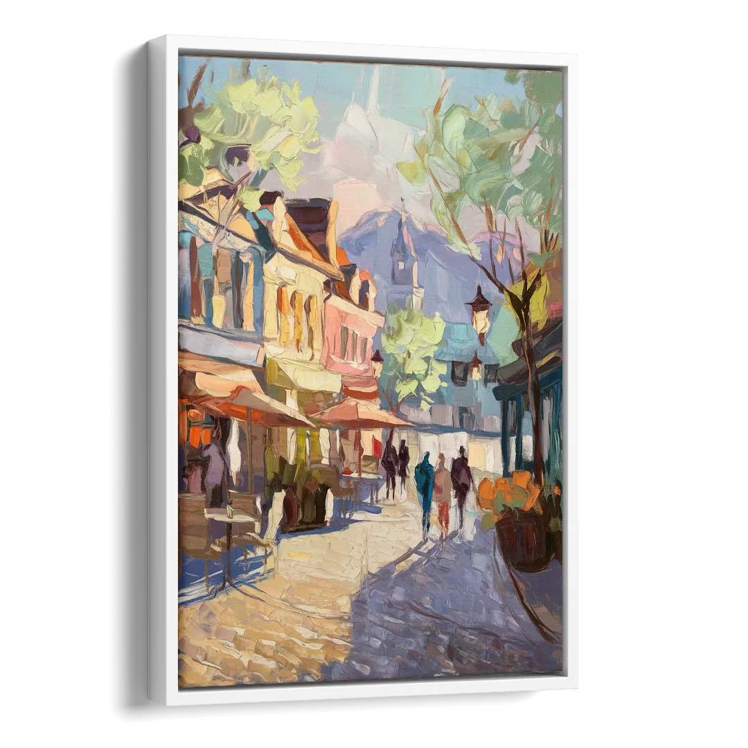 Glendale Downtown Charm Side - White Canvas Wall Art