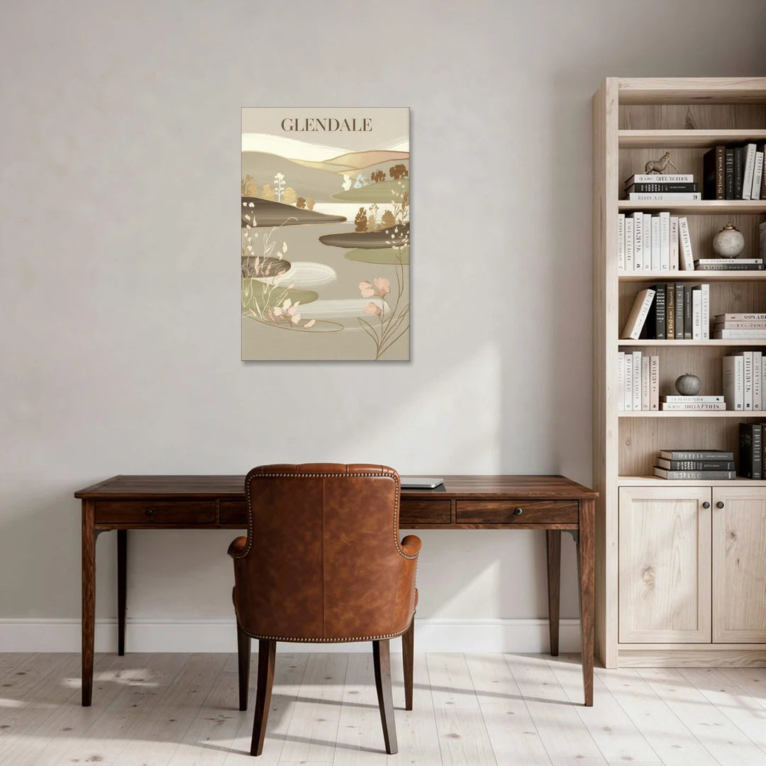Glendale Rustic Elegance - Canvas Wall Art - Office - 24x36