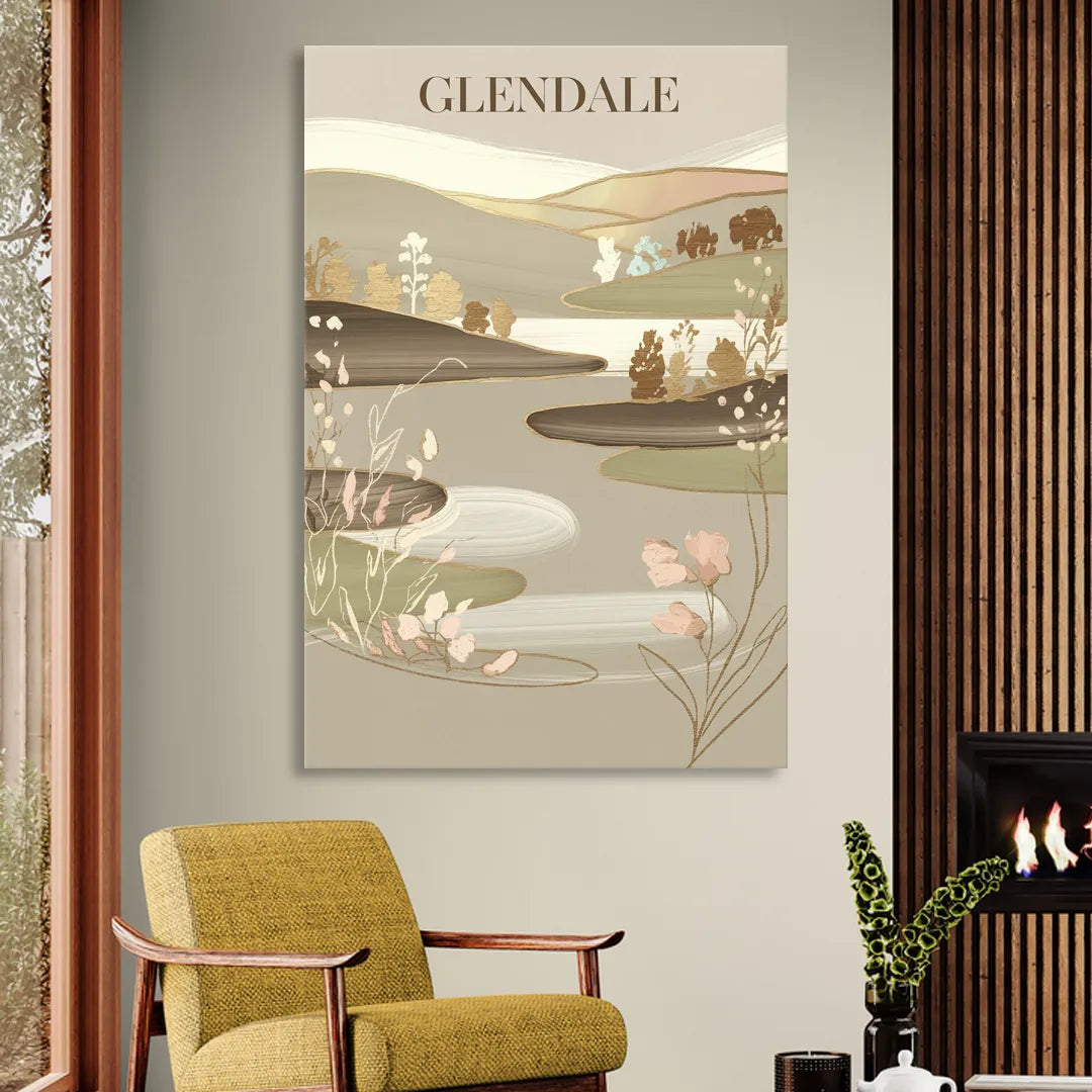 Glendale Rustic Elegance Sitting Room - Canvas Wall Art
