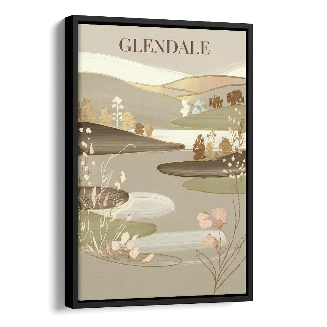 Glendale Rustic Elegance Side - Black Canvas Wall Art