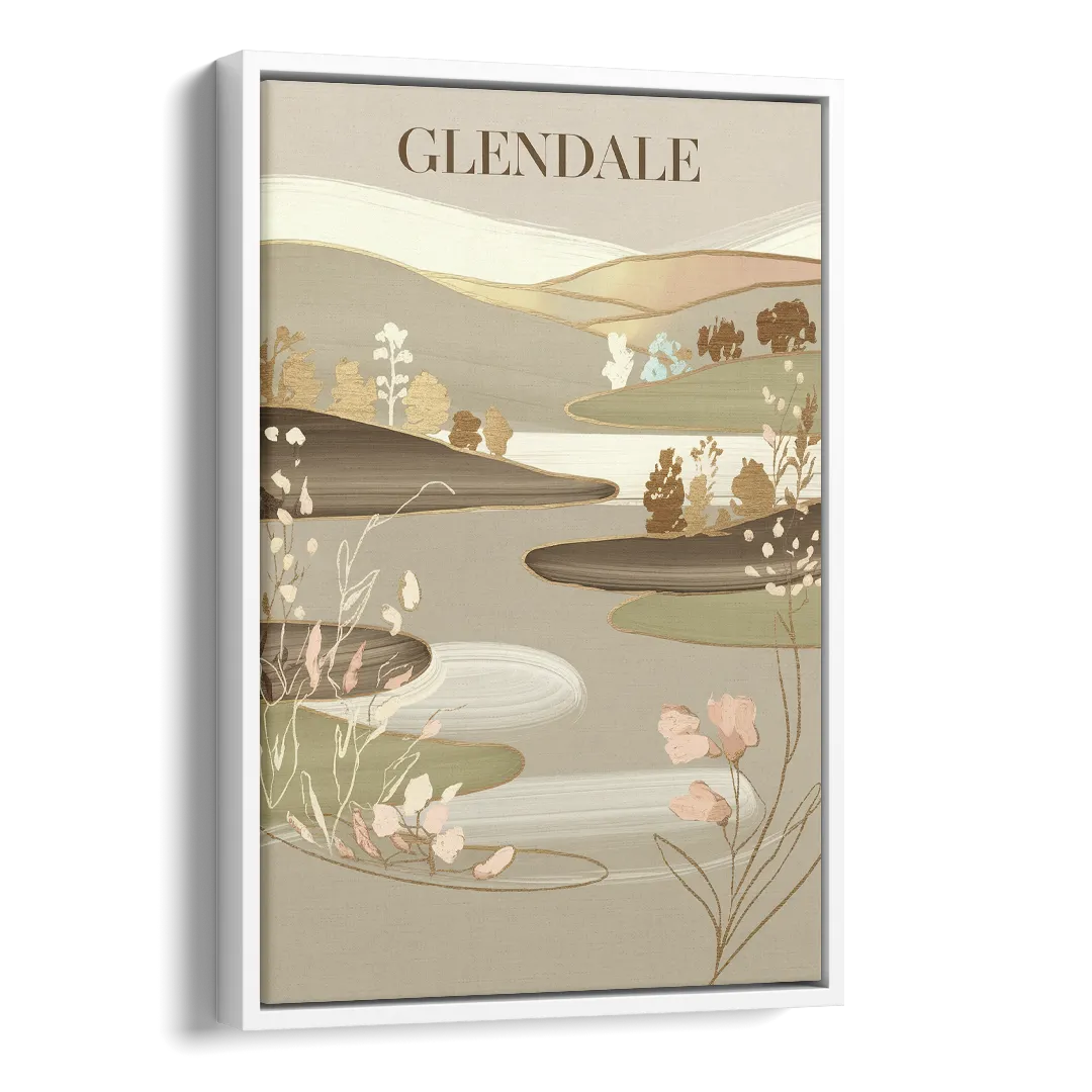 Glendale Rustic Elegance Side - White Canvas Wall Art