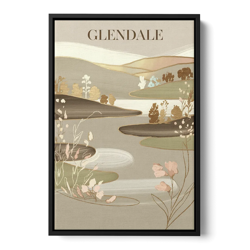 Glendale Rustic Elegance Front - Black Canvas Wall Art