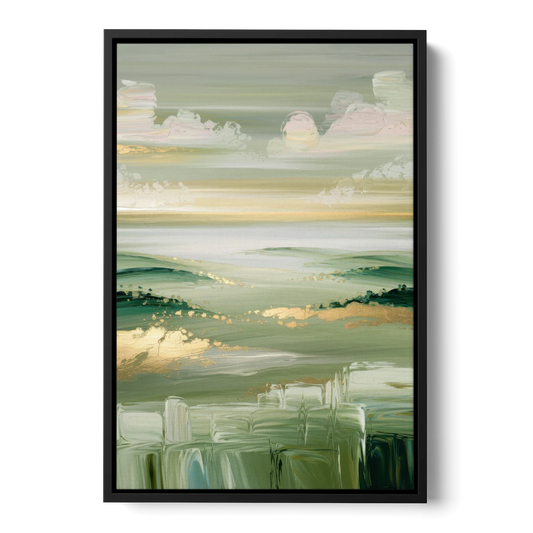 Glendale Scenic Horizons - Black Framed Canvas Wall Art - Front