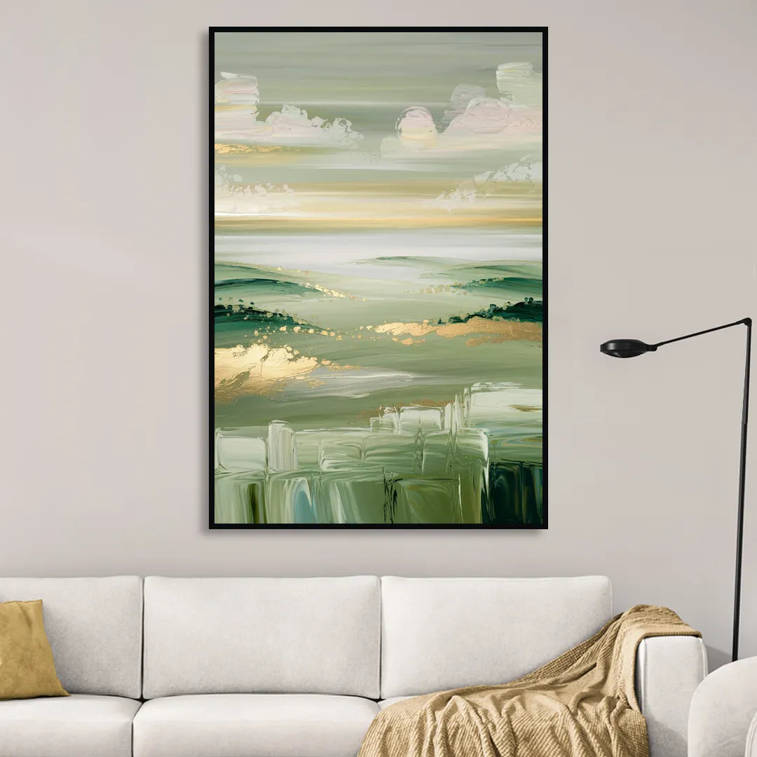 Glendale Scenic Horizons Sitting Room - Black Canvas Wall Art