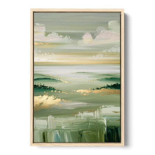Glendale Scenic Horizons - Oak Framed Canvas Wall Art - Front