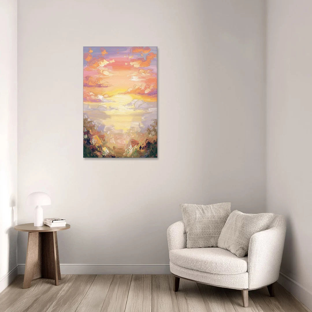 Glendale Sunset Views - Canvas Wall Art - Sofa - 24x36