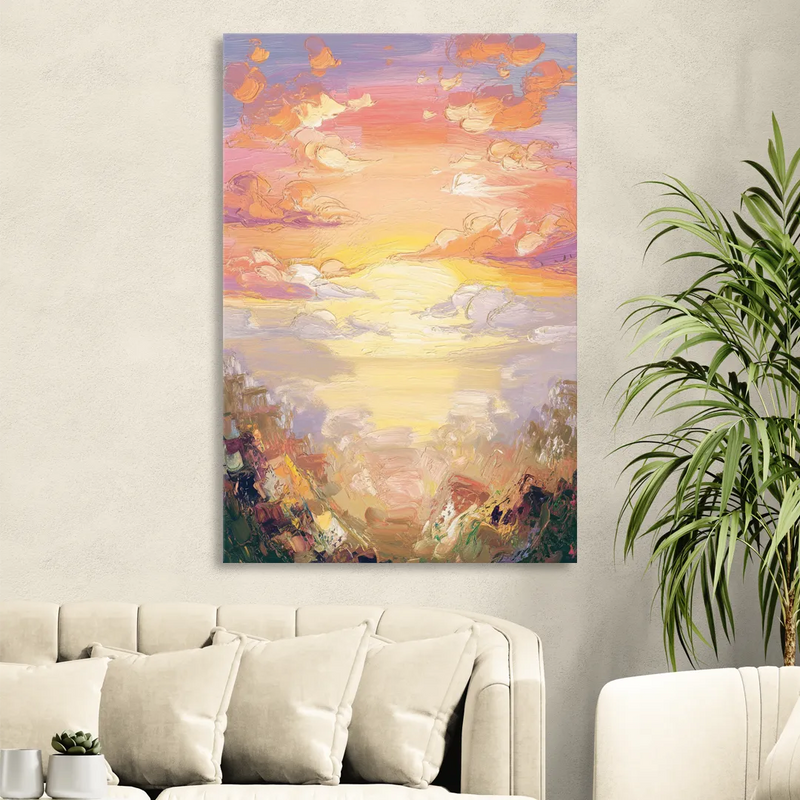 Glendale Sunset Views Sitting Room - Canvas Wall Art