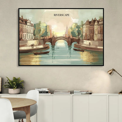 Glendale Urban Serenity Living Room - Black Canvas Wall Art