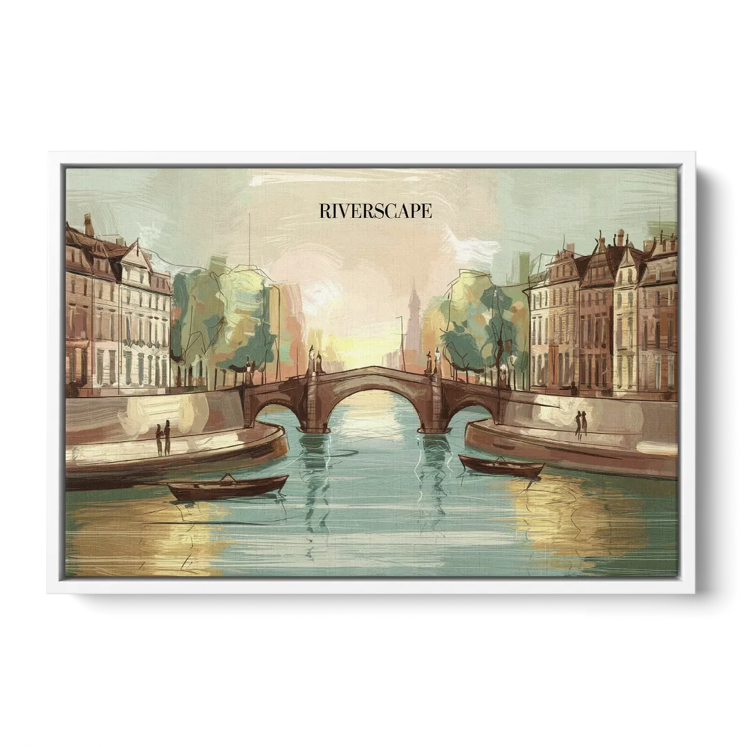 Glendale Urban Serenity Front - White Canvas Wall Art