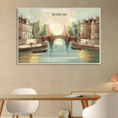 Glendale Urban Serenity Sitting Room - White Canvas Wall Art