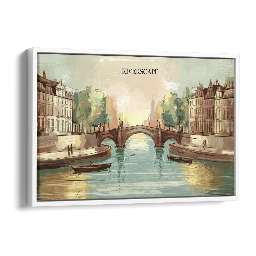 Glendale Urban Serenity Side - White Canvas Wall Art