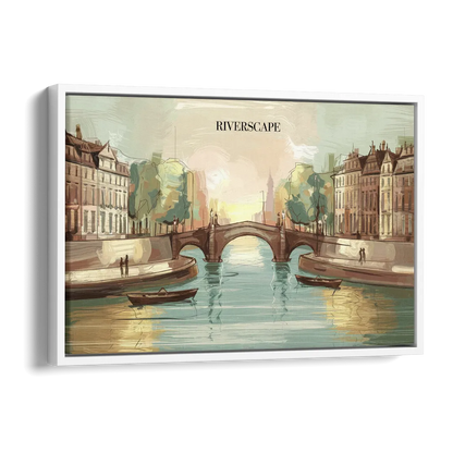 Glendale Urban Serenity Side - White Canvas Wall Art