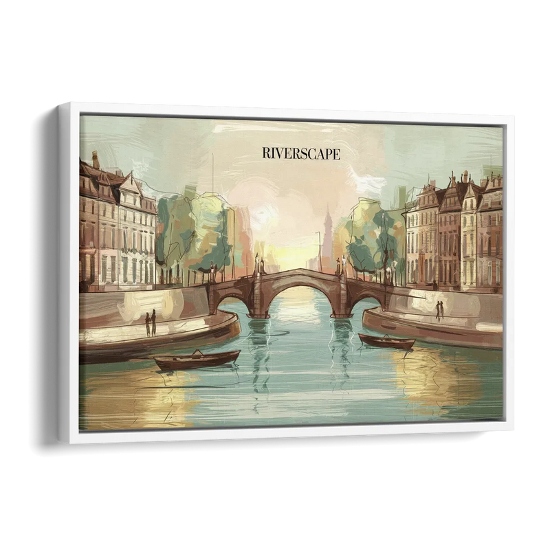Glendale Urban Serenity Side - White Canvas Wall Art
