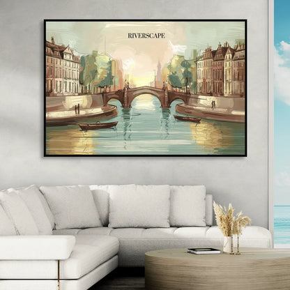 Glendale Urban Serenity Sitting Room - Black Canvas Wall Art