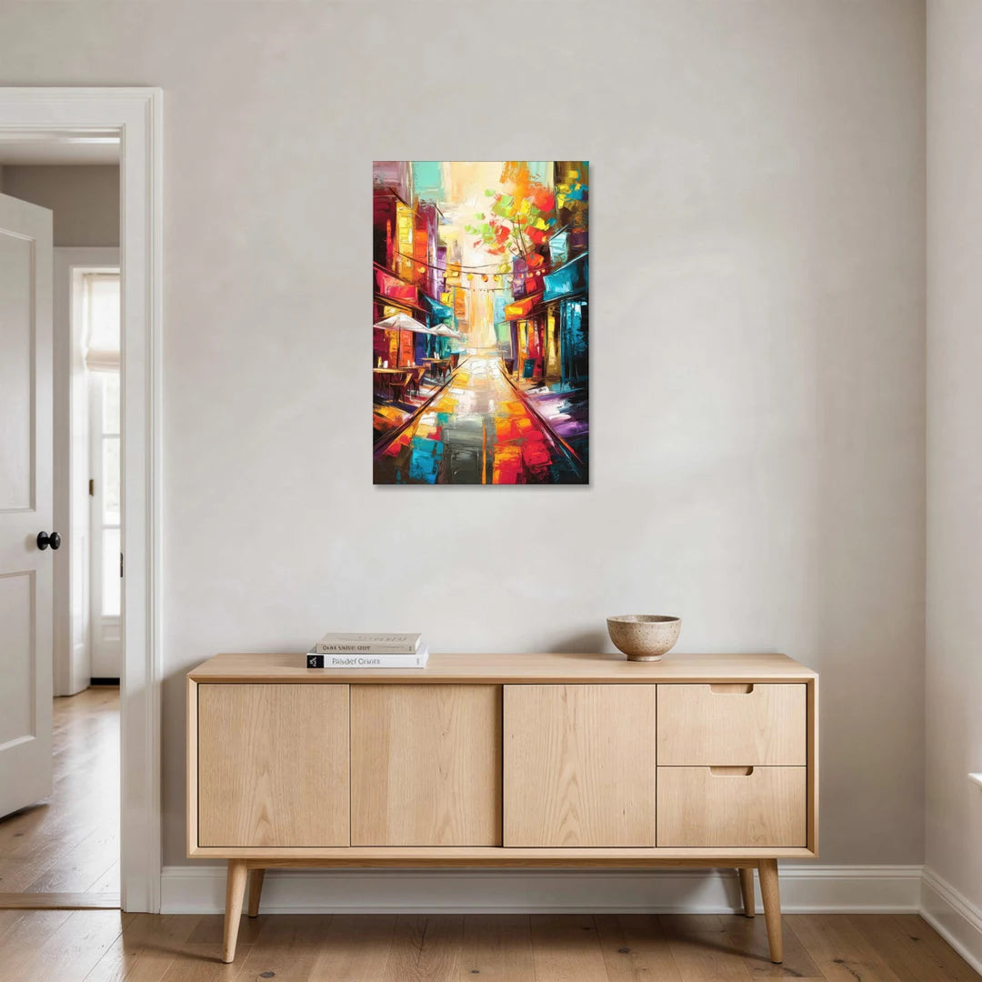 Glendale Vibrant Streetscape - Canvas Wall Art - Coffee Table - 24x36