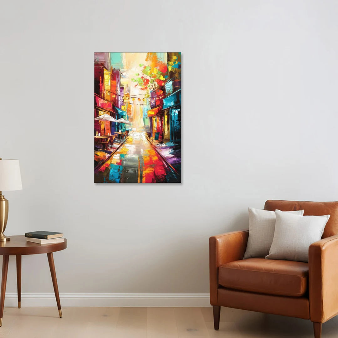 Glendale Vibrant Streetscape - Canvas Wall Art - Sofa - 24x36