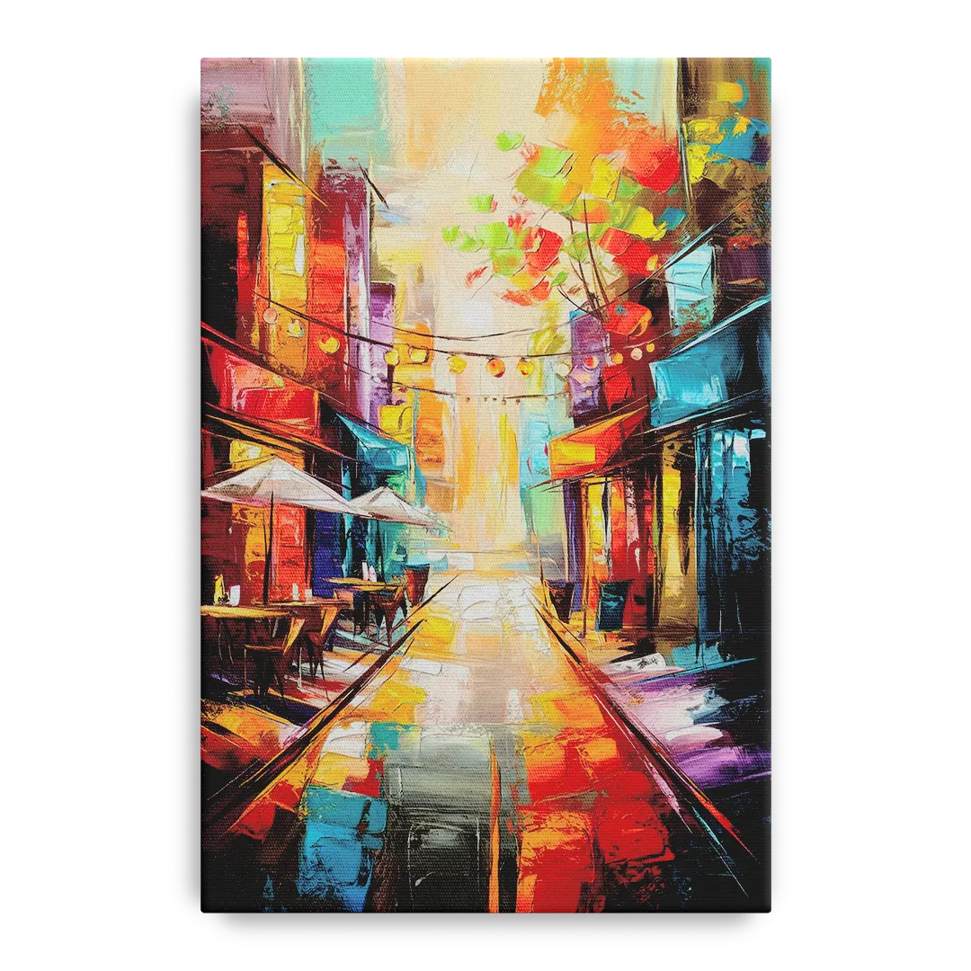 Glendale Vibrant Streetscape Front - Canvas Wall Art