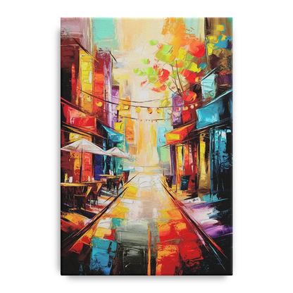 Glendale Vibrant Streetscape Front - Canvas Wall Art