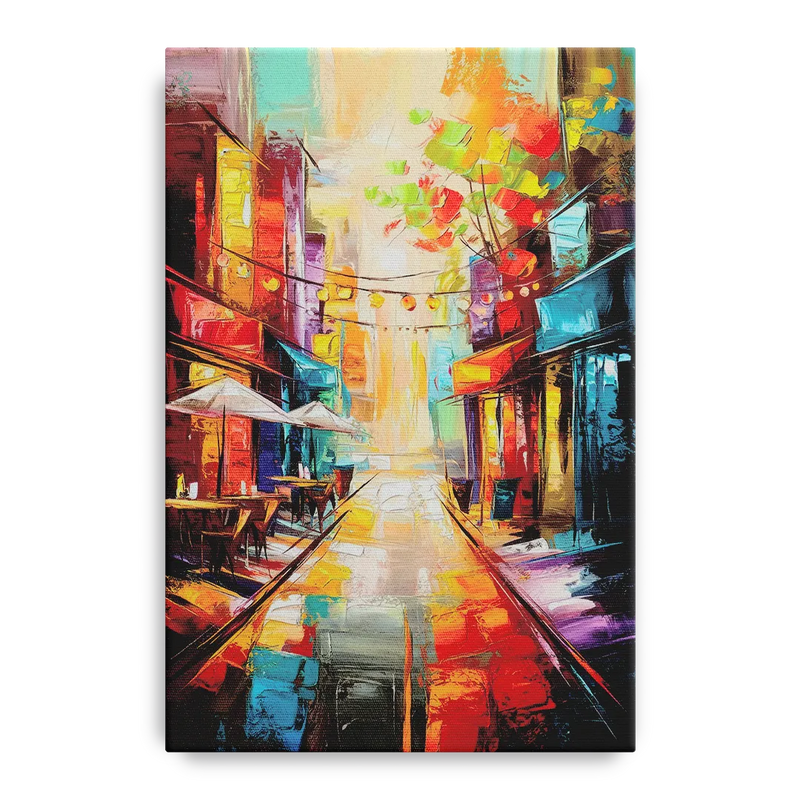 Glendale Vibrant Streetscape Front - Canvas Wall Art