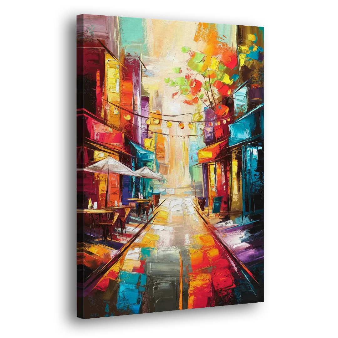 Glendale Vibrant Streetscape Side - Canvas Wall Art
