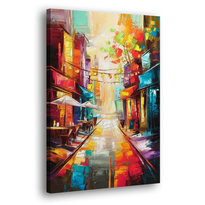 Glendale Vibrant Streetscape Side - Canvas Wall Art