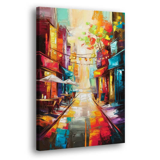 Glendale Vibrant Streetscape Side - Canvas Wall Art
