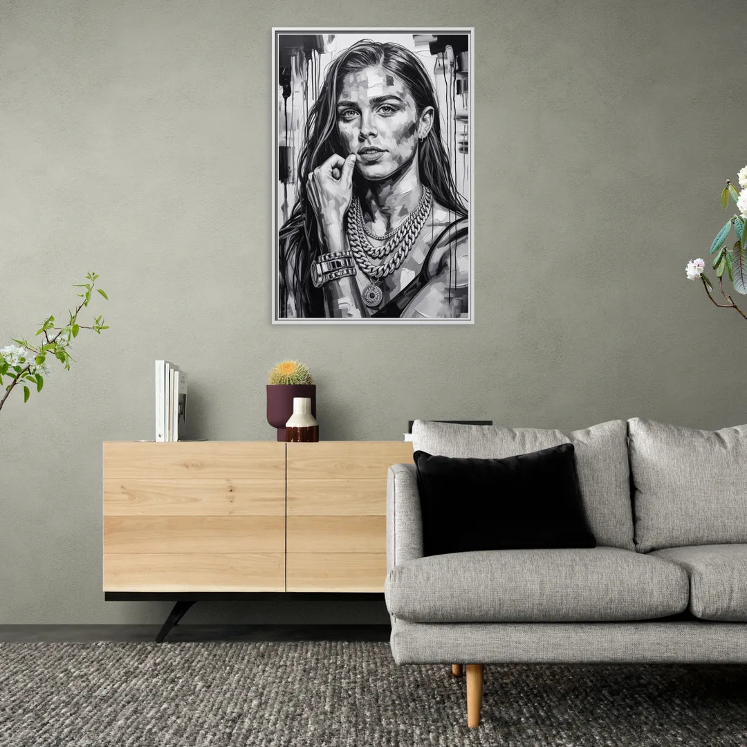 Goal Rush 2.0 - Living Room White Frame Canvas