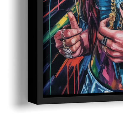 Goal Rush - Close-Up Black Frame Canvas