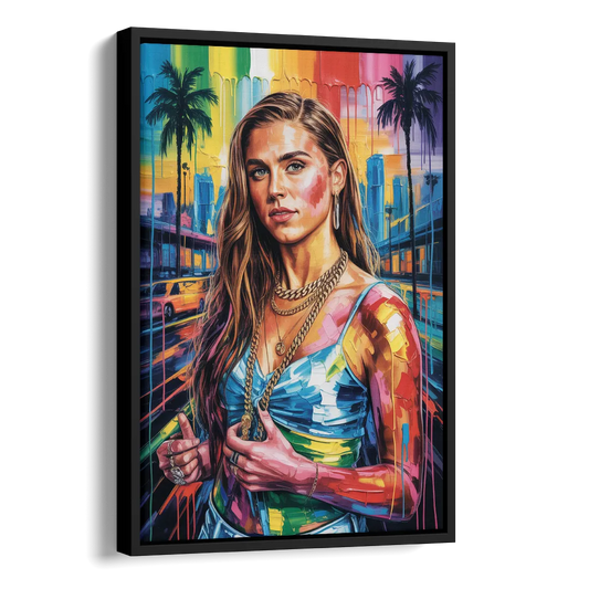 Goal Rush Side - Black Canvas Wall Art