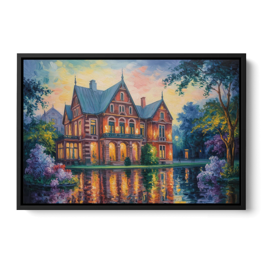 Goethe House Heritage - Black Framed Canvas Wall Art - Front