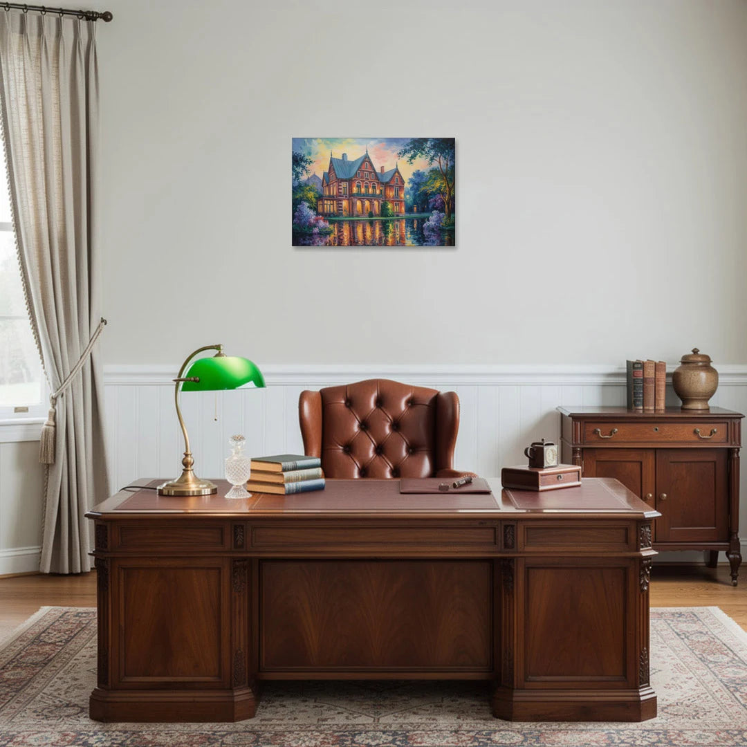 Goethe House Heritage - Canvas Wall Art - Office - 24x16