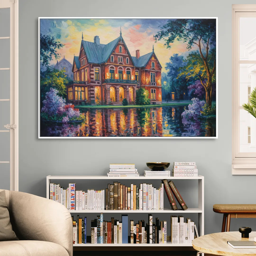 Goethe House Heritage Sitting Room - White Canvas Wall Art