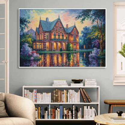 Goethe House Heritage Sitting Room - White Canvas Wall Art