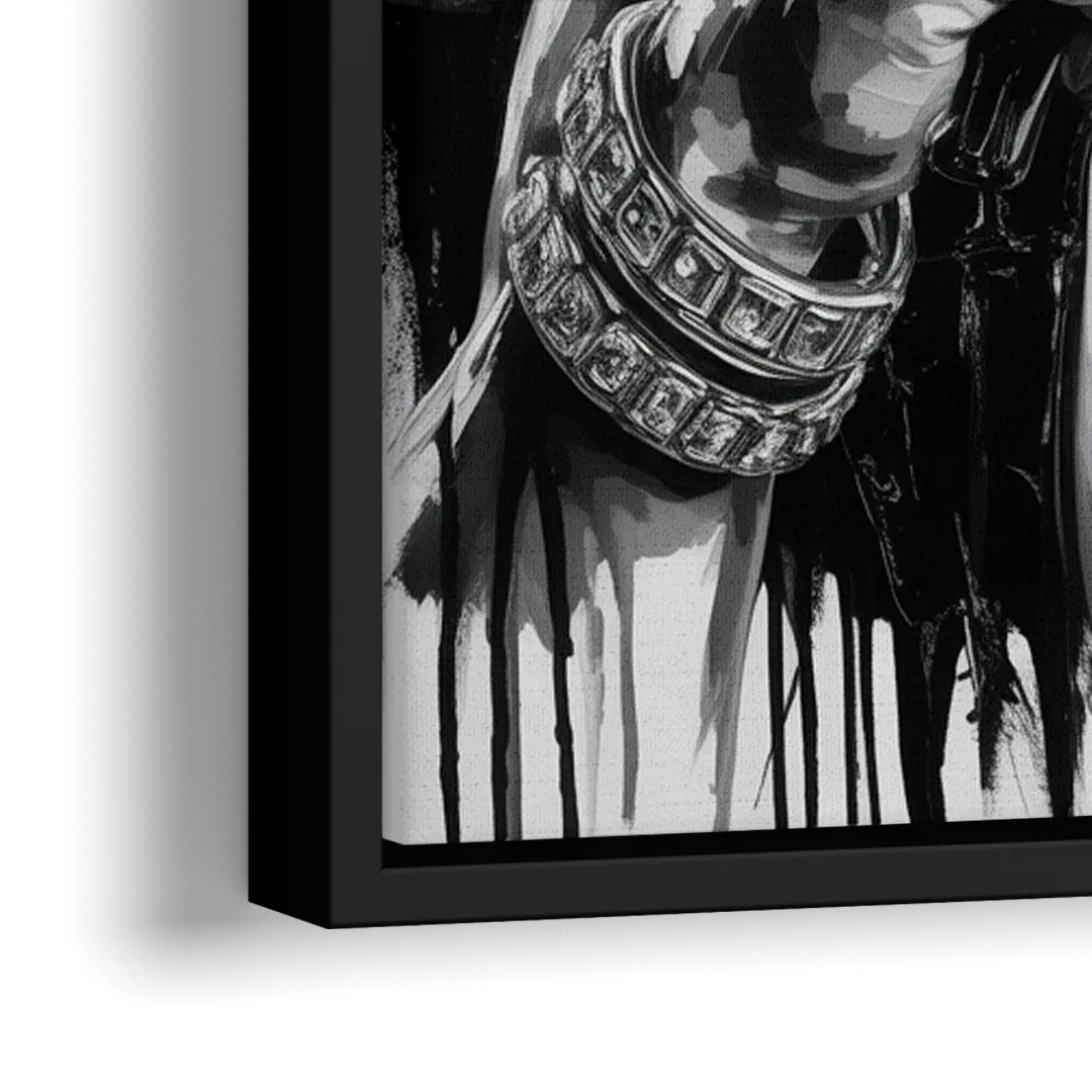 Golden Era 2.0 - Close-Up Black Frame Canvas