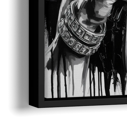 Golden Era 2.0 - Close-Up Black Frame Canvas