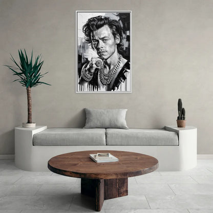 Golden Era 2.0 - Living Room White Frame Canvas