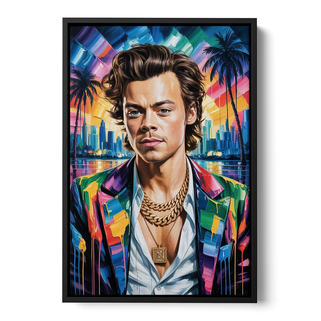 Golden Era Front - Black Canvas Wall Art