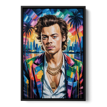 Golden Era Front - Black Canvas Wall Art