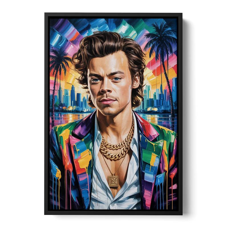 Golden Era Front - Black Canvas Wall Art