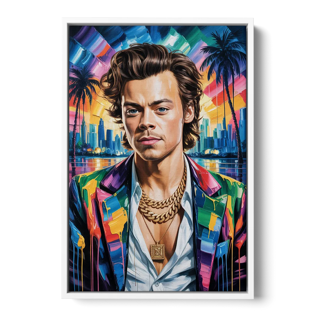 Golden Era - White Frame Canvas