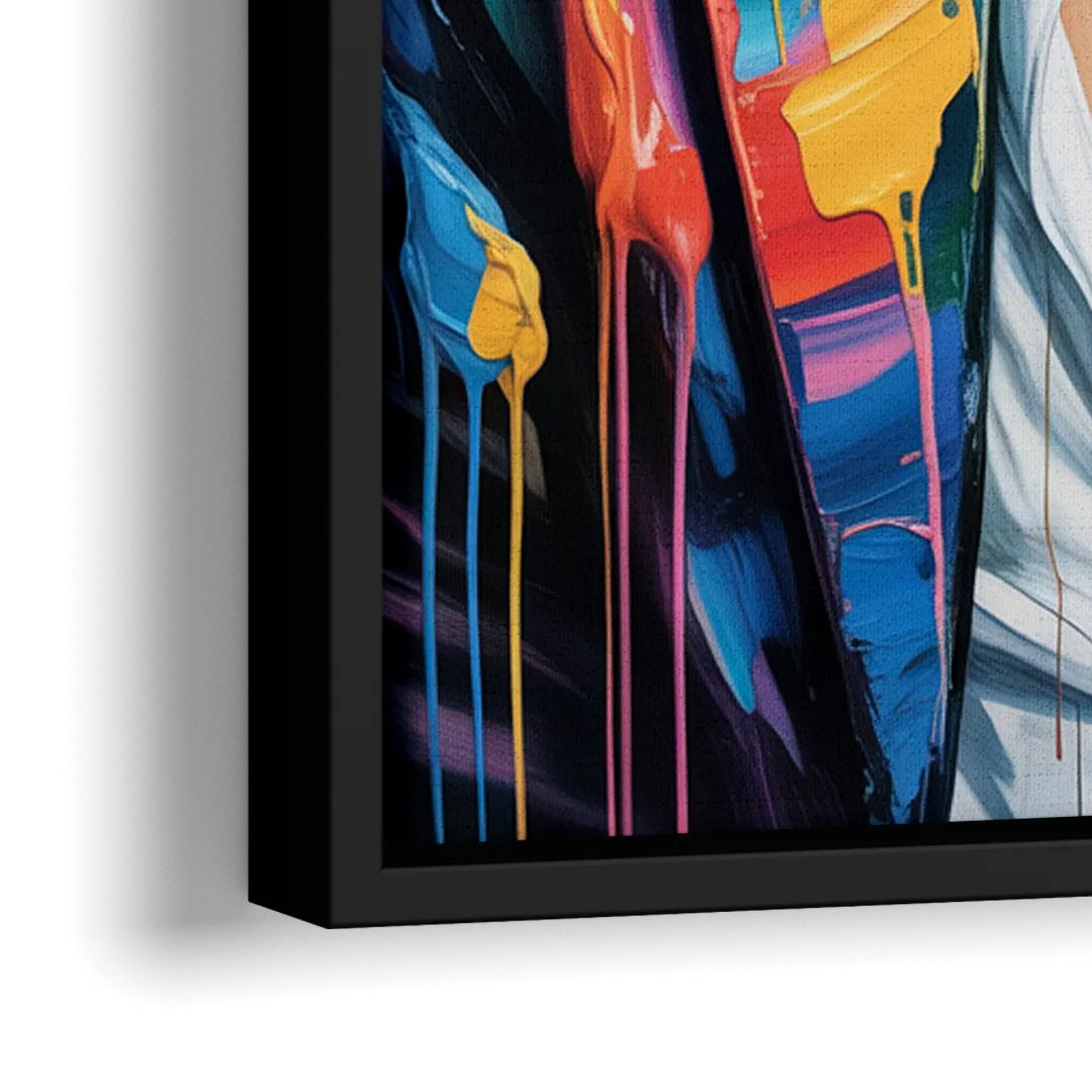 Golden Era - Close-Up Black Frame Canvas