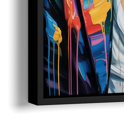 Golden Era - Close-Up Black Frame Canvas