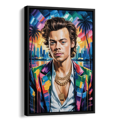 Golden Era Side - Black Canvas Wall Art