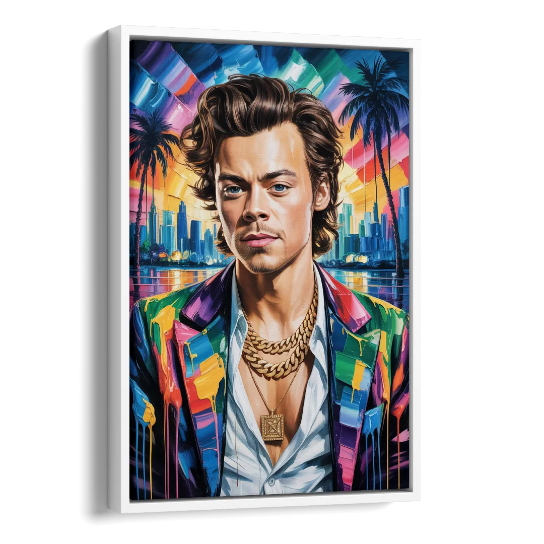 Golden Era Side - White Canvas Wall Art