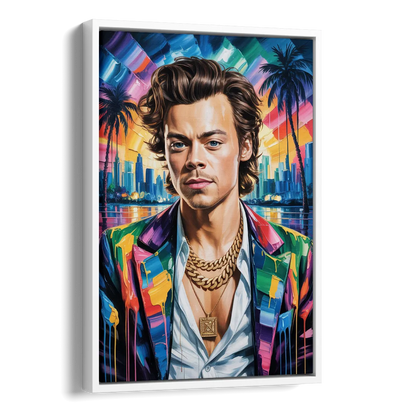 Golden Era Side - White Canvas Wall Art